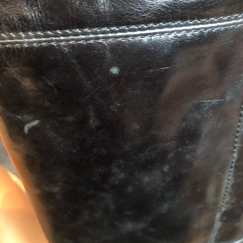 Franco Sarto Black Baguette bag w/ Silver Chain - Picture 7 of 7